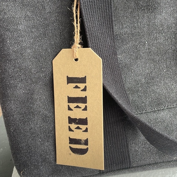 FEED Charcoal Canvas Tote Bag - Picture 3 of 9